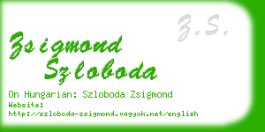 zsigmond szloboda business card